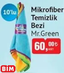 MR.GREEN  MİKROFİBER TEMİZLİK BEZİ